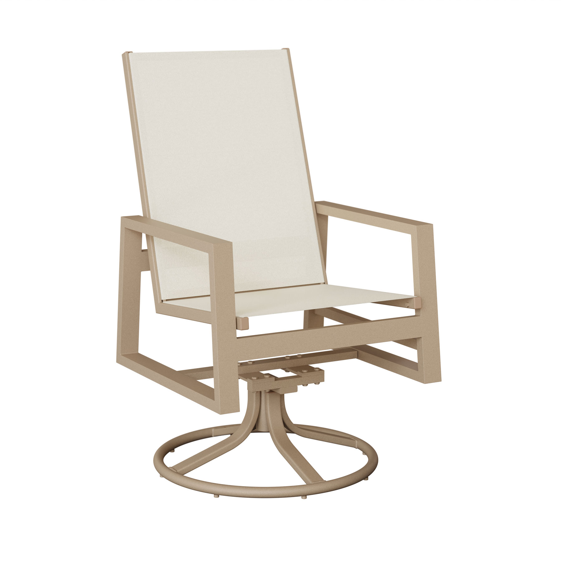 Vida Aluminum Sling High Back Swivel Rocker