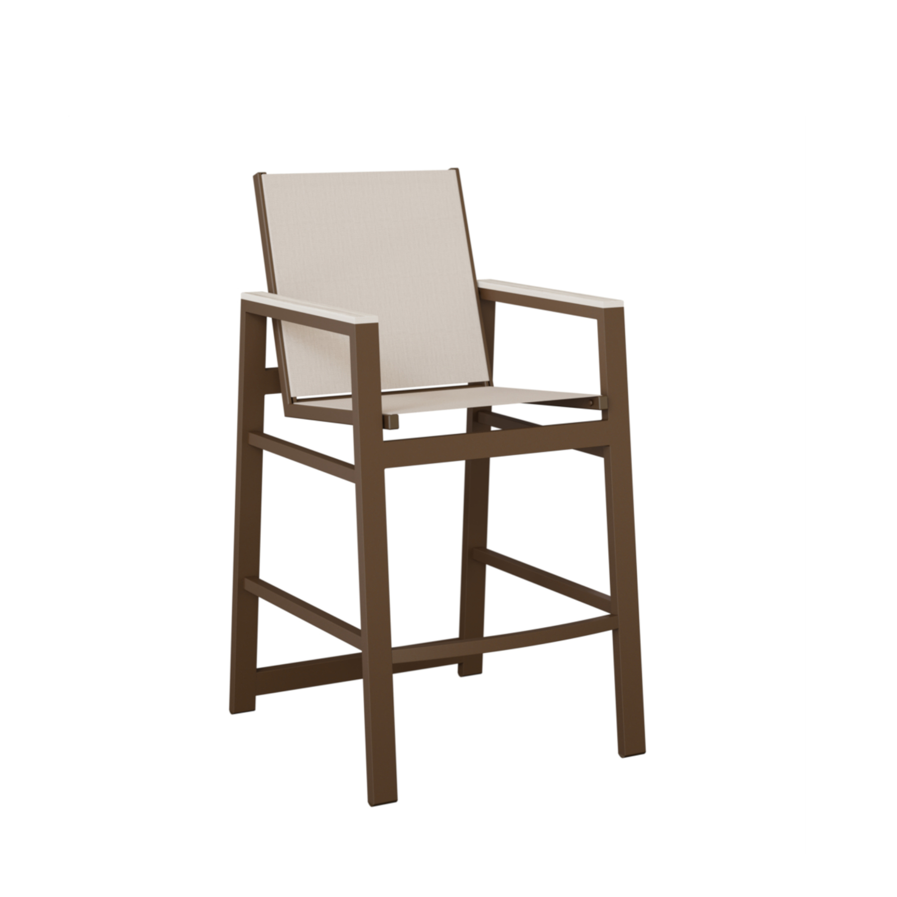Vida Aluminum Sling Bar Chair with Optional Poly Arm Caps