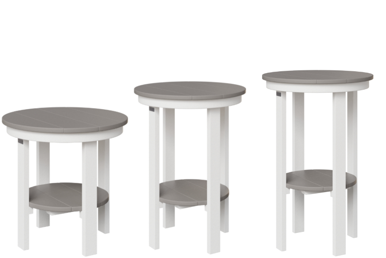 Round Poly End Tables by Berlin Gardens 