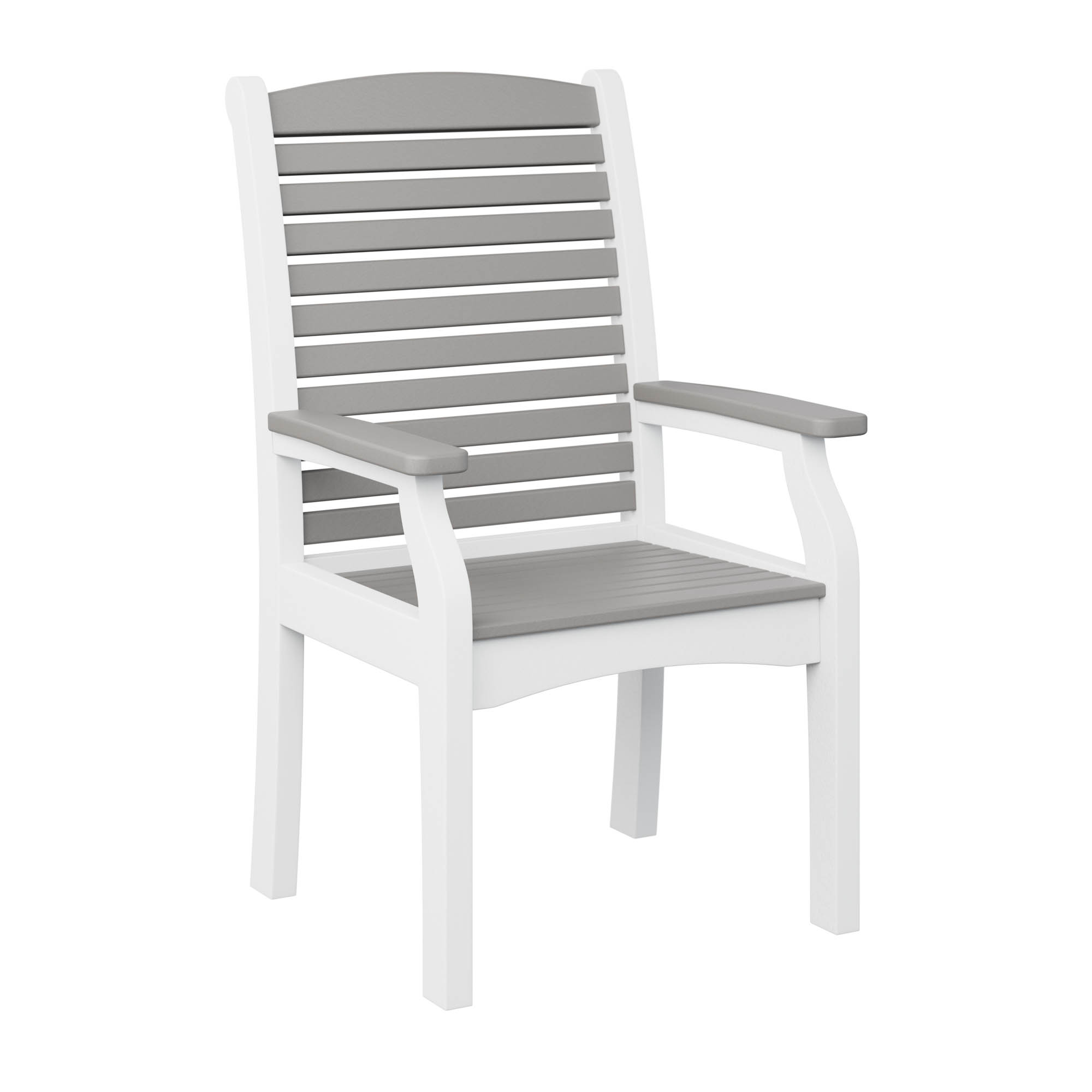 Classic Terrace Dining Chair in Light Grey on White by Berlin Gardens