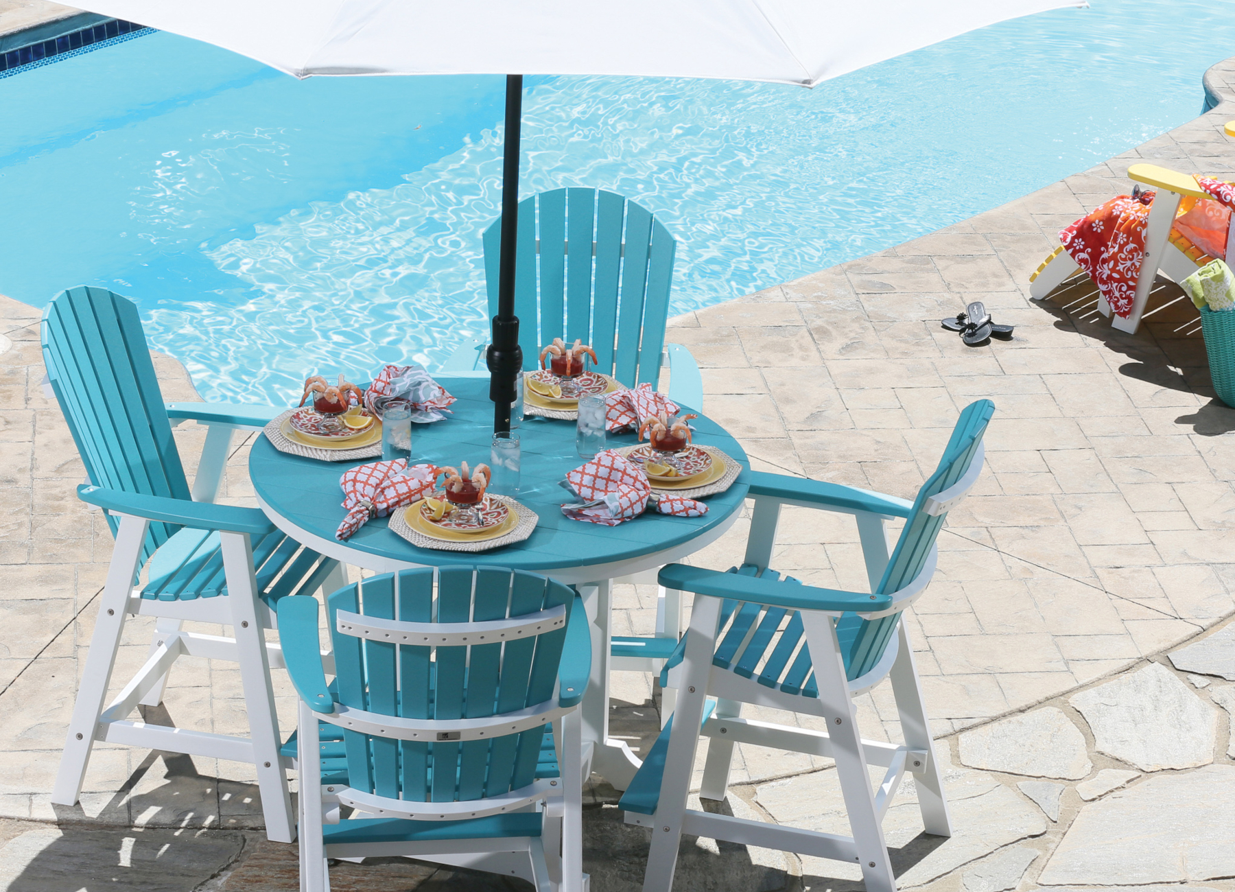 Garden Classic 48" Round Bar Table with Comfo-Back Chairs by Berlin Gardens