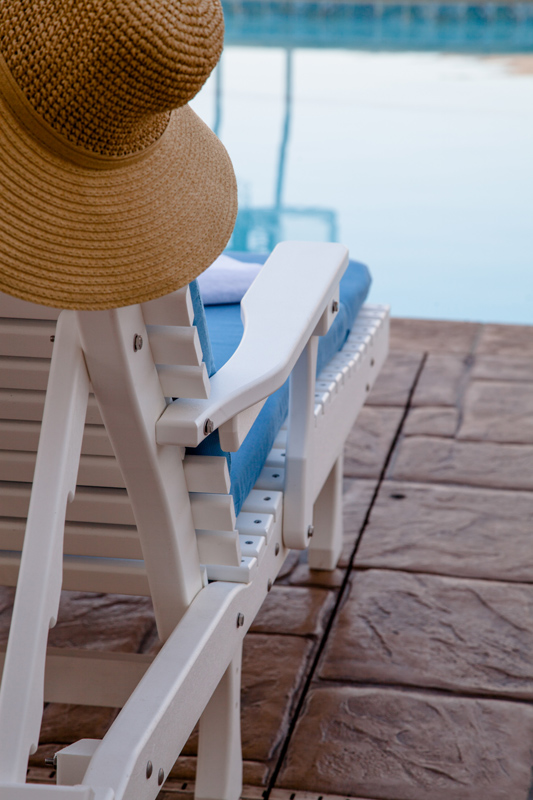 Casual Back Chaise Lounge Close-up View