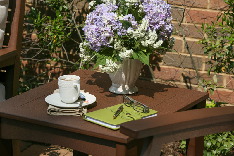 Classic Terrace End Table in Chocolate