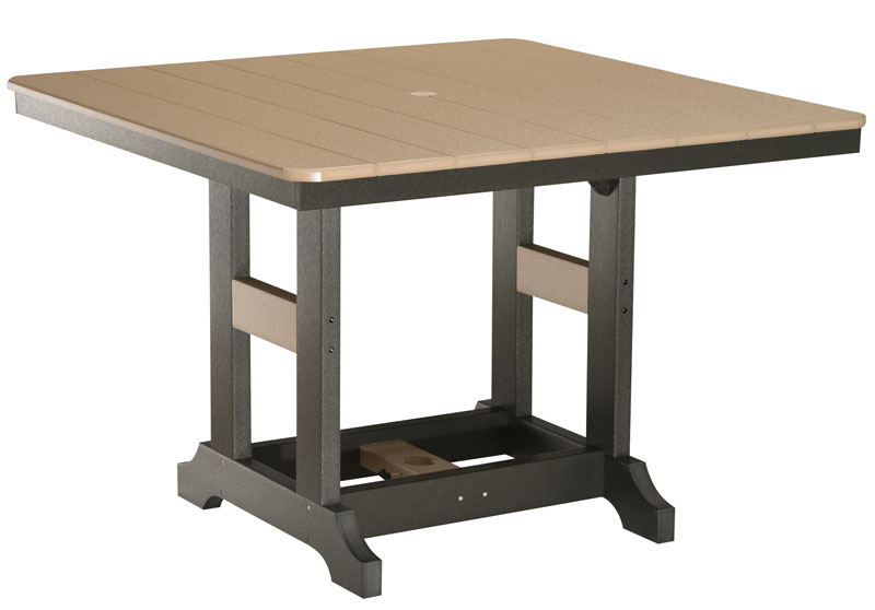 48 inch square counter top height dining table