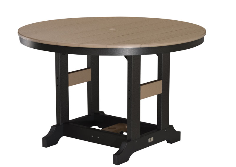 48 inch round kitchen table with mission style pedistal