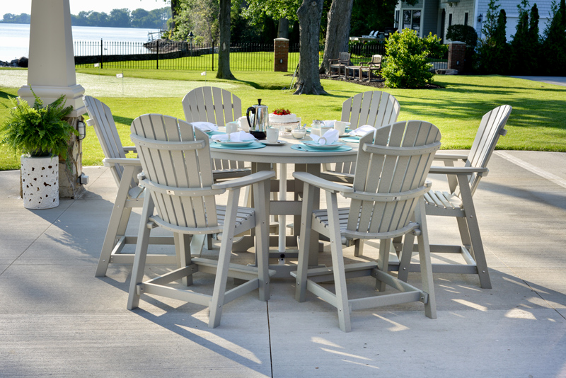 Garden Classic 60" Round Table at Counter Height with Comfo-Back Chairs (sold separately)