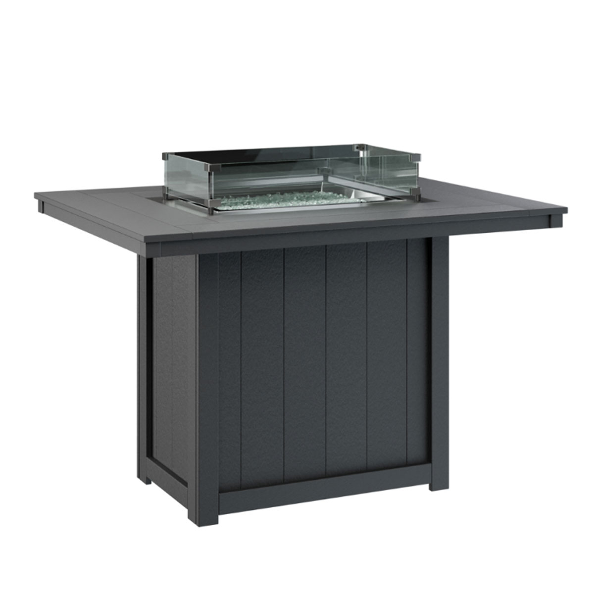 Donoma Poly-Top 42 x 54 Rectangular Counter Height Fire Table 