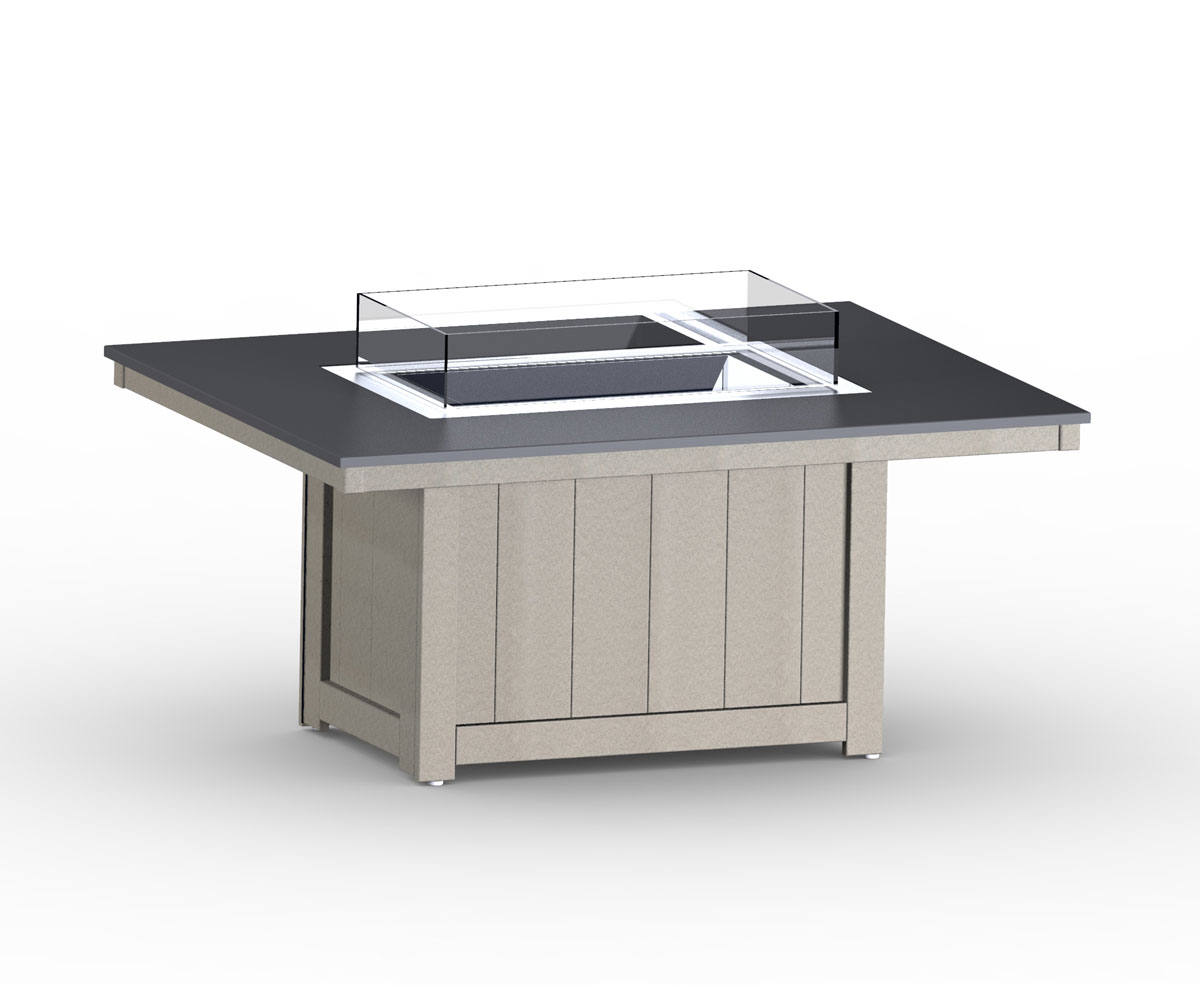 Donoma Poly-Top 42 x 54 Rectangular Fire Pit