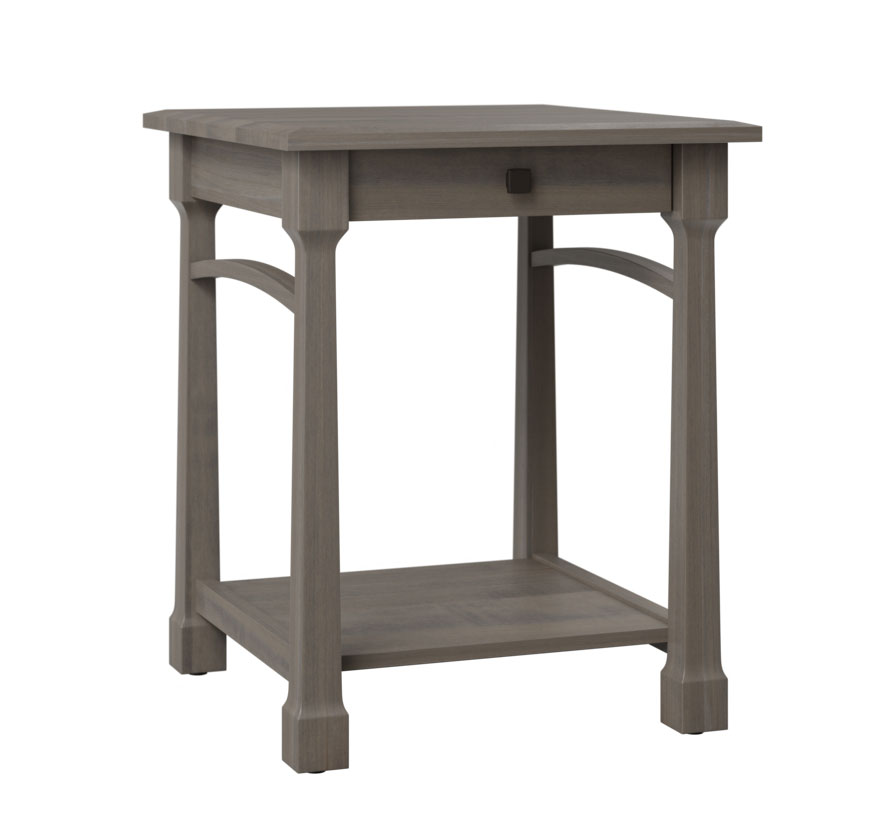 Alani End Table in Brown Maple with Classic Gray Finish