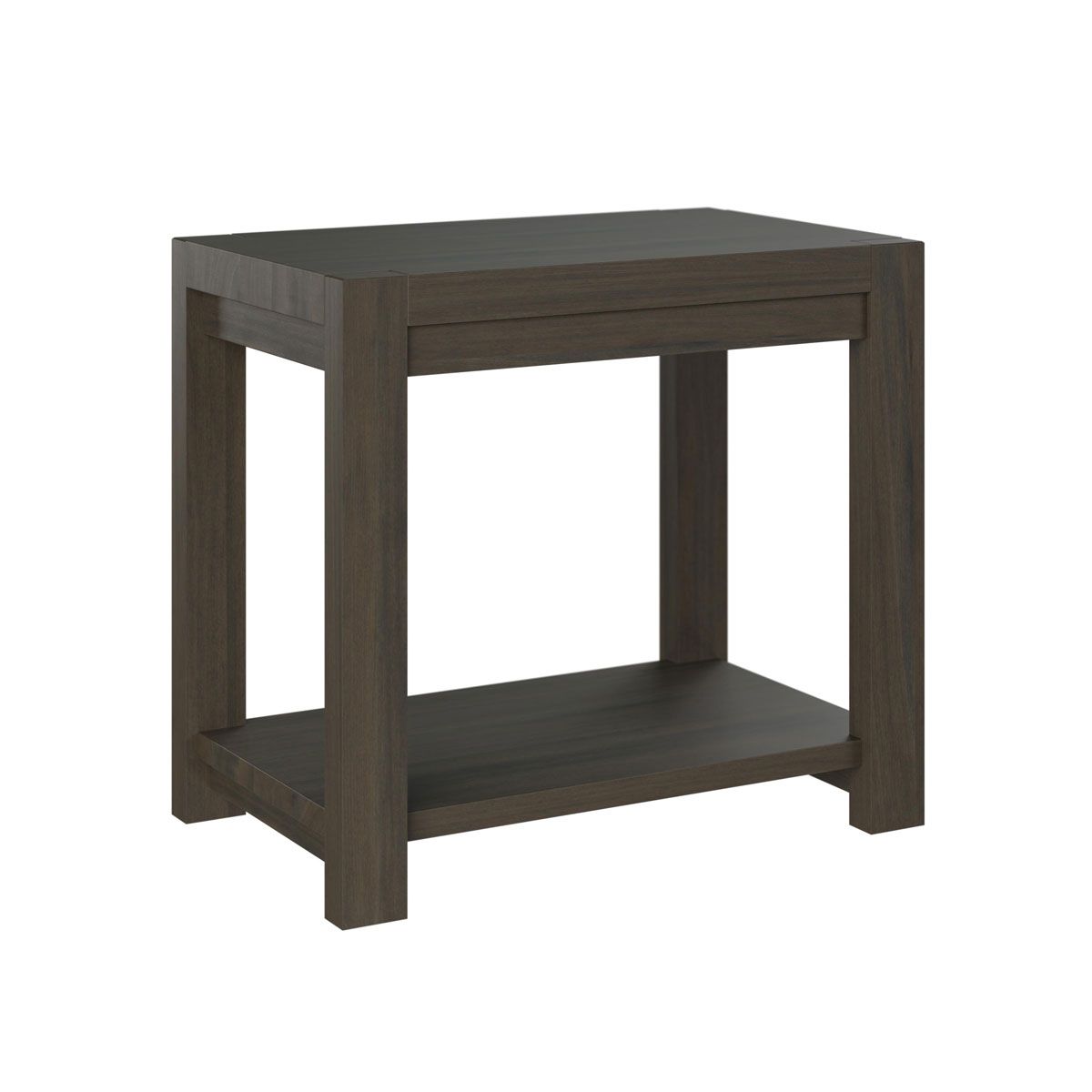 Brantbury Chairside Table shown in Brown Maple with OCS-118 Antique Slate finish.