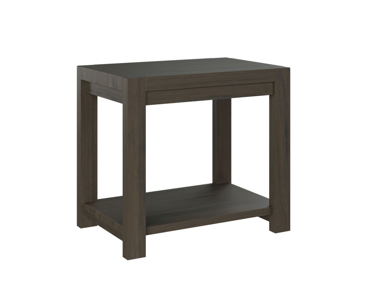 Brantbury End Table shown in Brown Maple with OCS-118 Antique Slate finish.