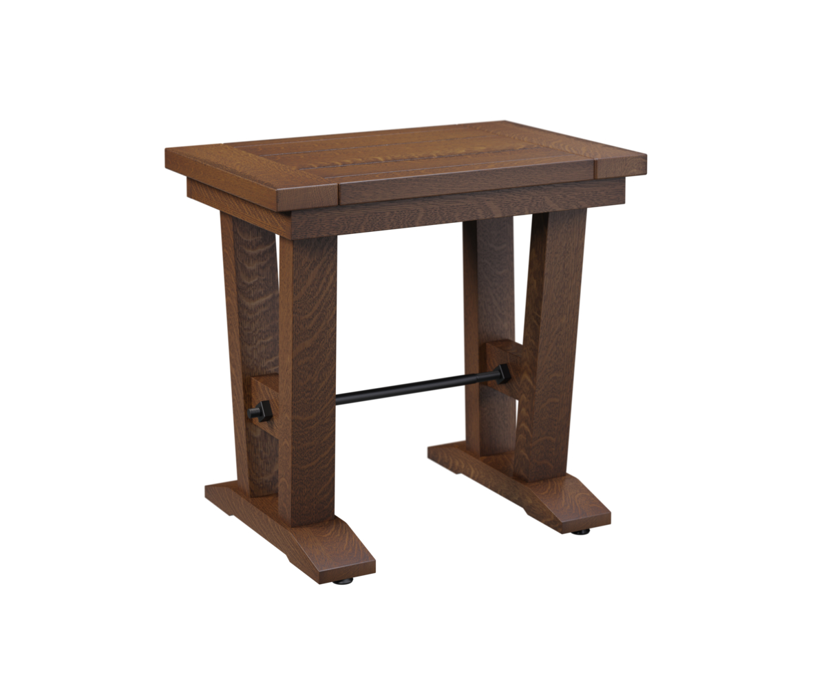 Krofton Chairside End Table in Quartersawn White Oak with Hoosier Finish