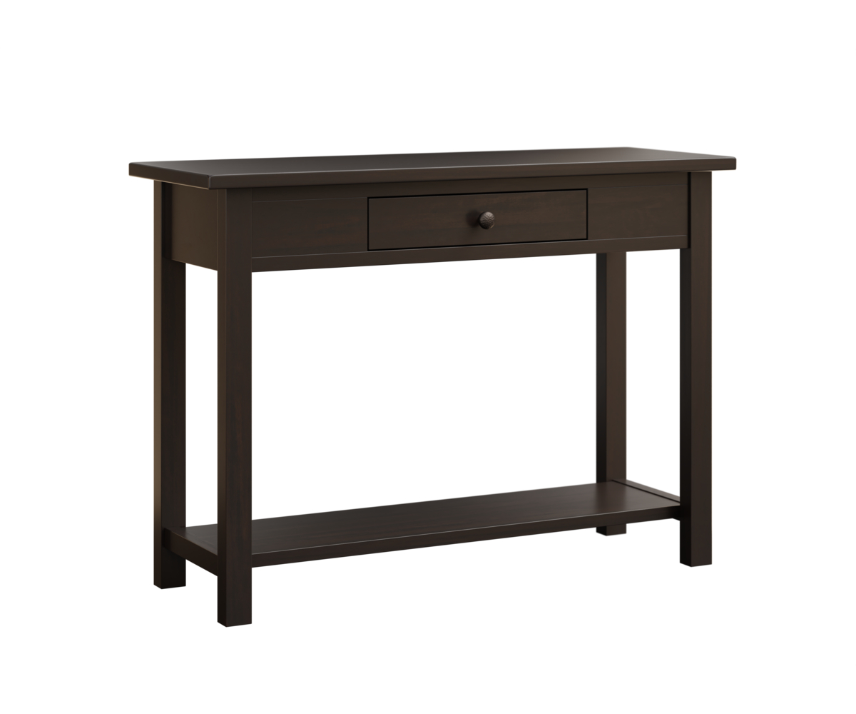 Krowndale Sofa Table in Brown Maple with Onyx Finish
