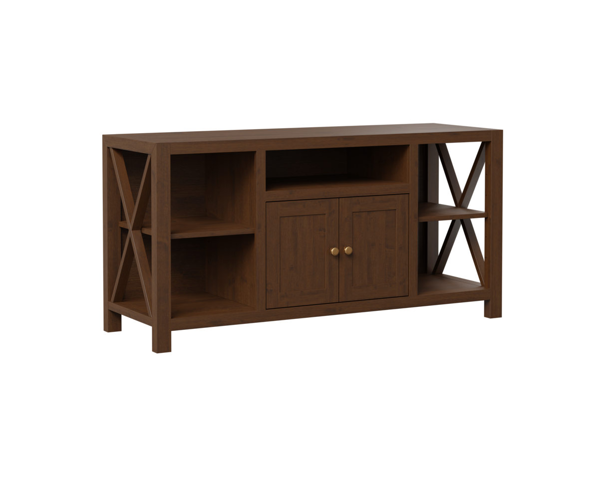 Stillmore 60" TV Stand in Brown Maple with Earthtone Finish