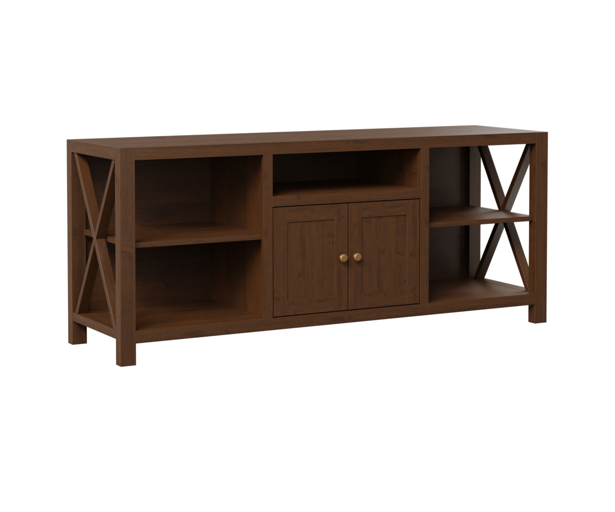 Stillmore 72" TV Stand in Brown  Maple with Earthtone Finish