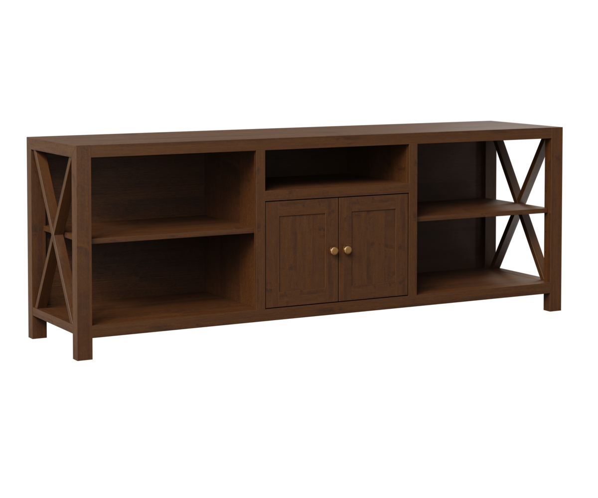 Stillmore 84" TV Stand in Brown Maple with Earthtone Finish