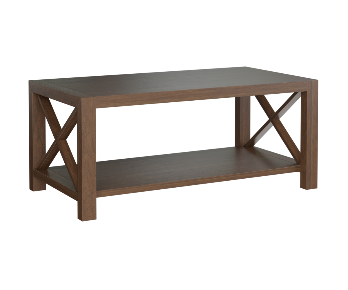 Stillmore Coffee Table in Brown Maple with Cappuccino Finish