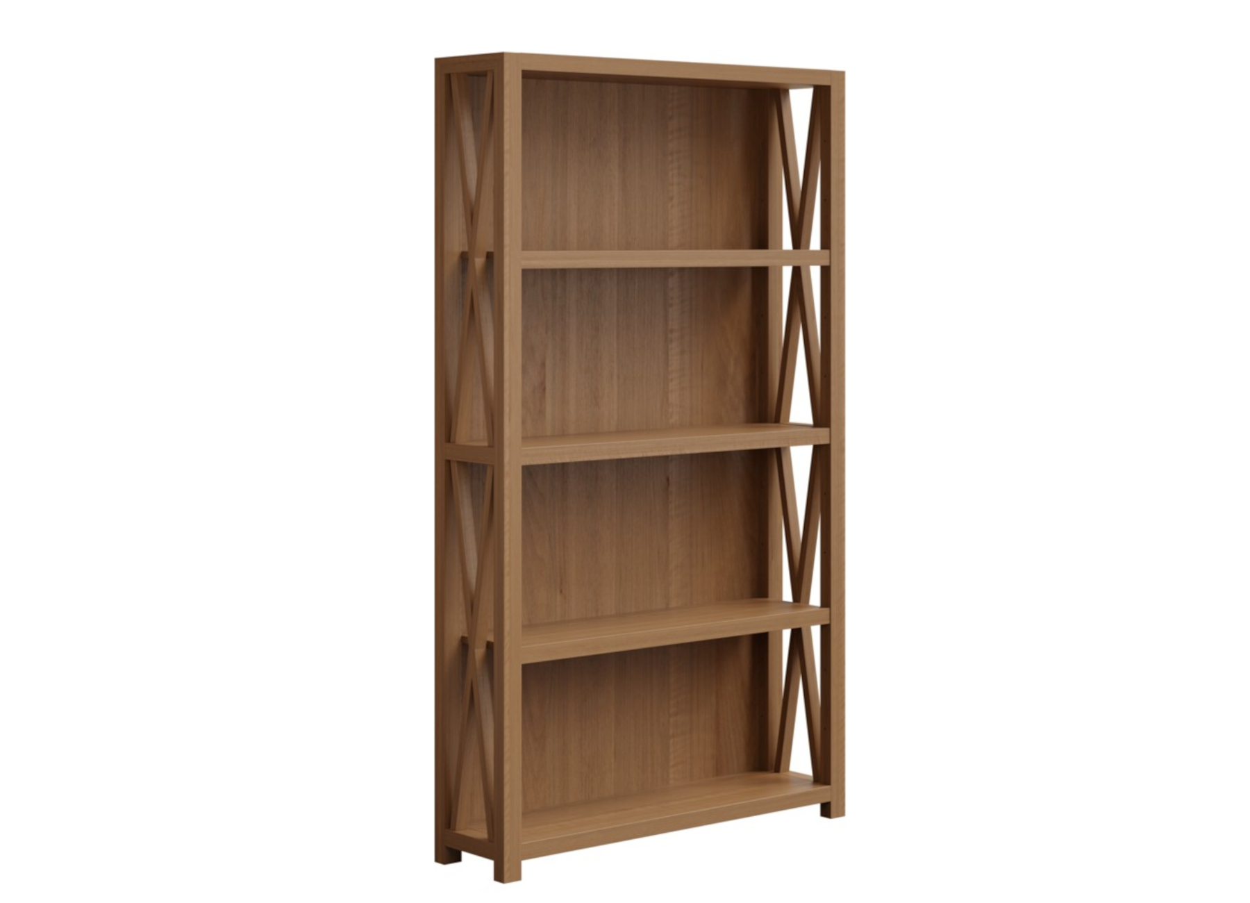 Stillmore Bookcase in Brown Maple with Seely Finish
