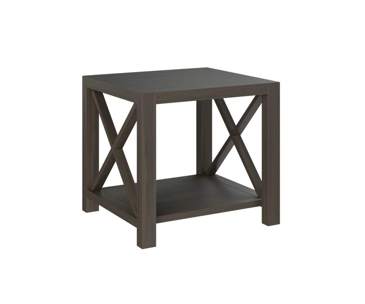 Stillmore End Table in Brown Maple with Antique Slate Finish
