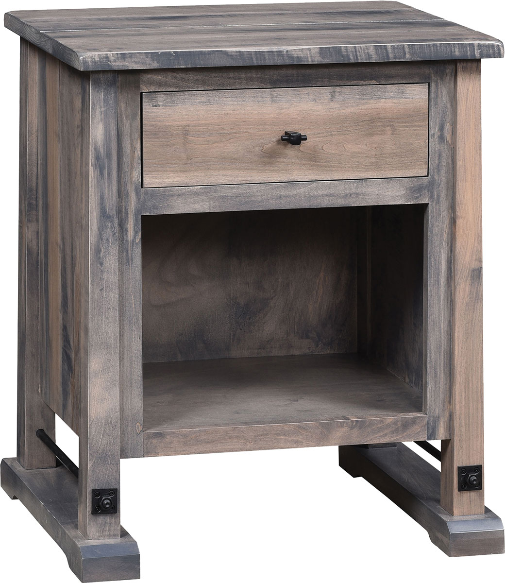 Carla Elizabeth 1 Drawer Nightstand  shown in Brown Maple with S40788 finish.