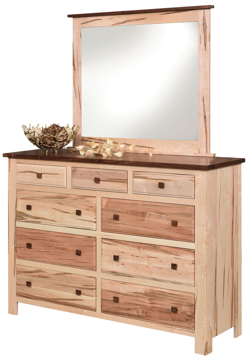 Kanata 9 Drawer Dresser and Mirror
