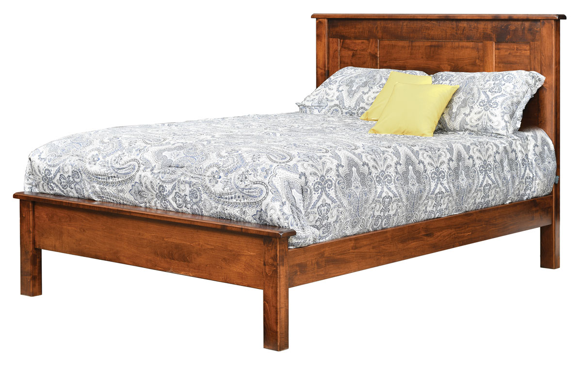 Savannah Panel Bed shown in Brown Maple with an OCS-117 Asbury Stain.