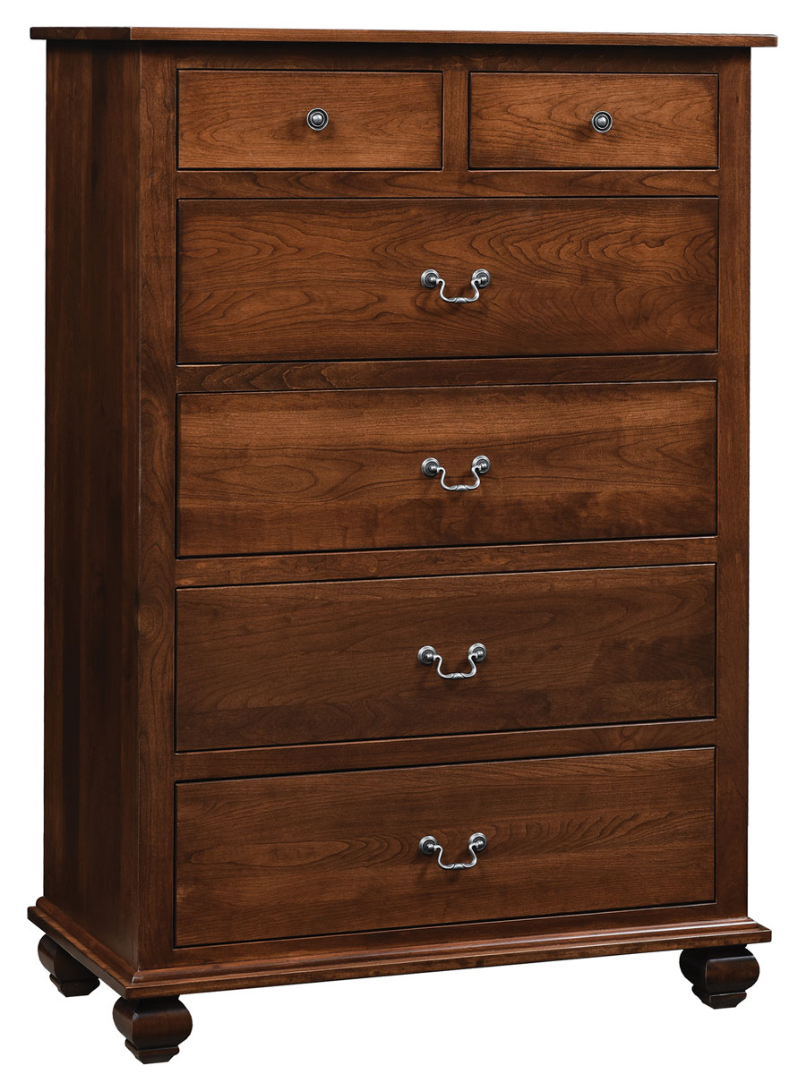 Stanton 6 Drawer Chest shown in Sap Cherry with FC-9090 Chocolate Spice Finish.