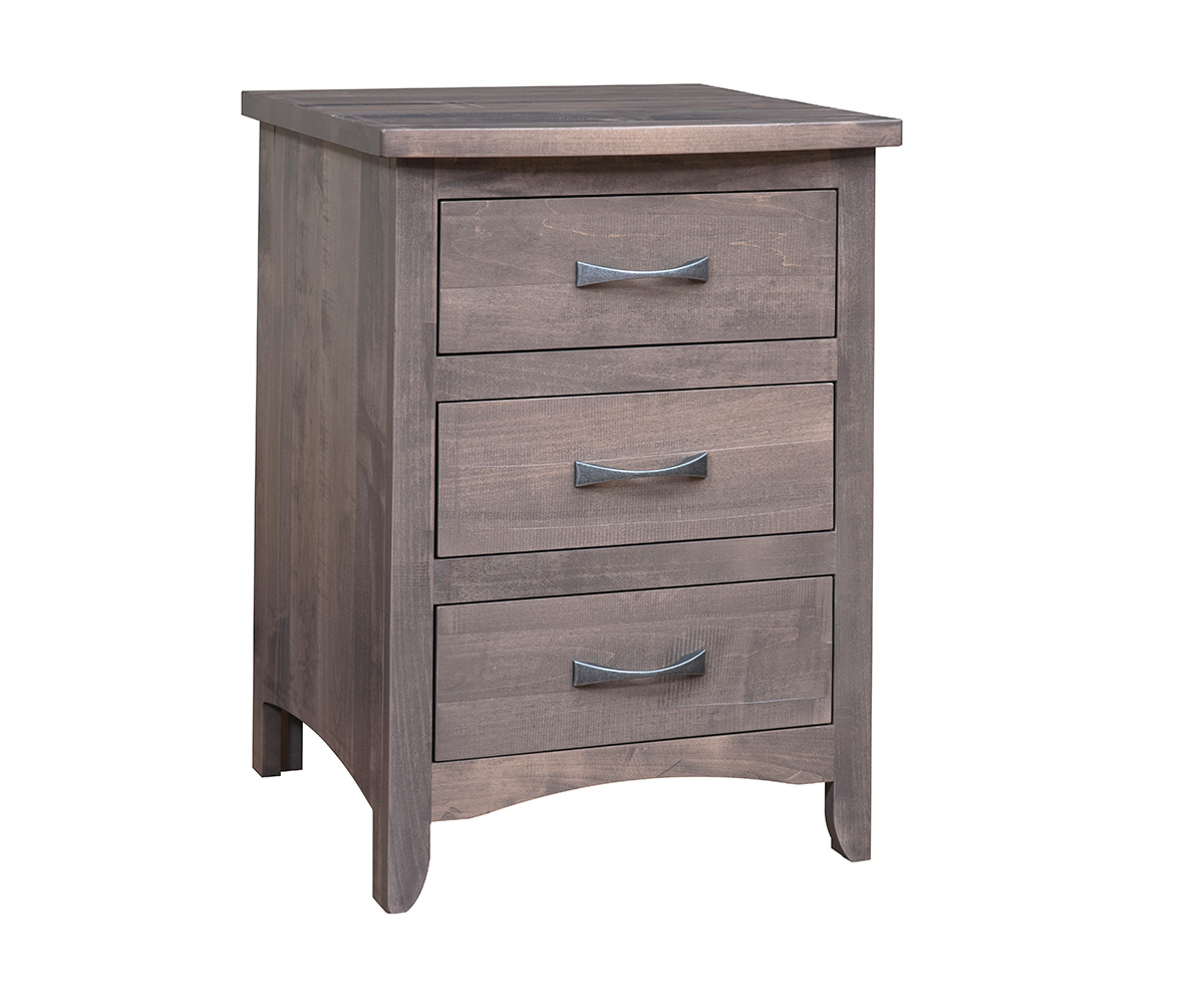 Roxbury Rustic Smooth 3-Drawer Nightstand