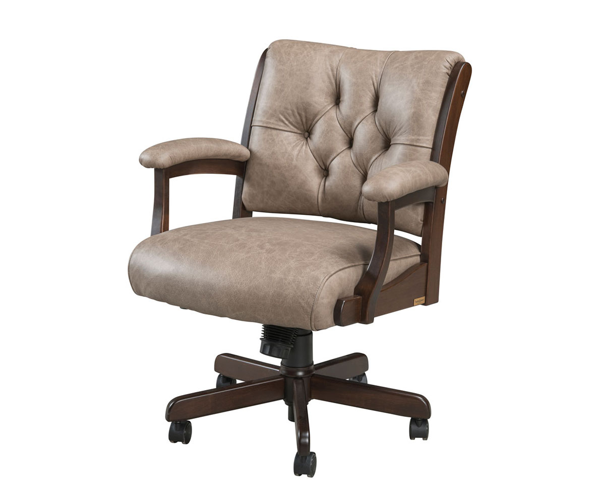 Edelweiss Arm Desk Chair with Tufted Back