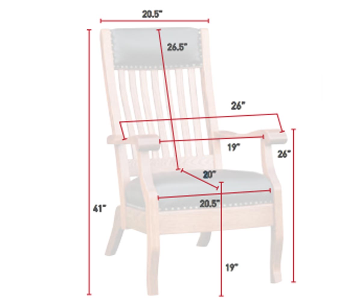 Queen Lounge & Client Chair Dimensions