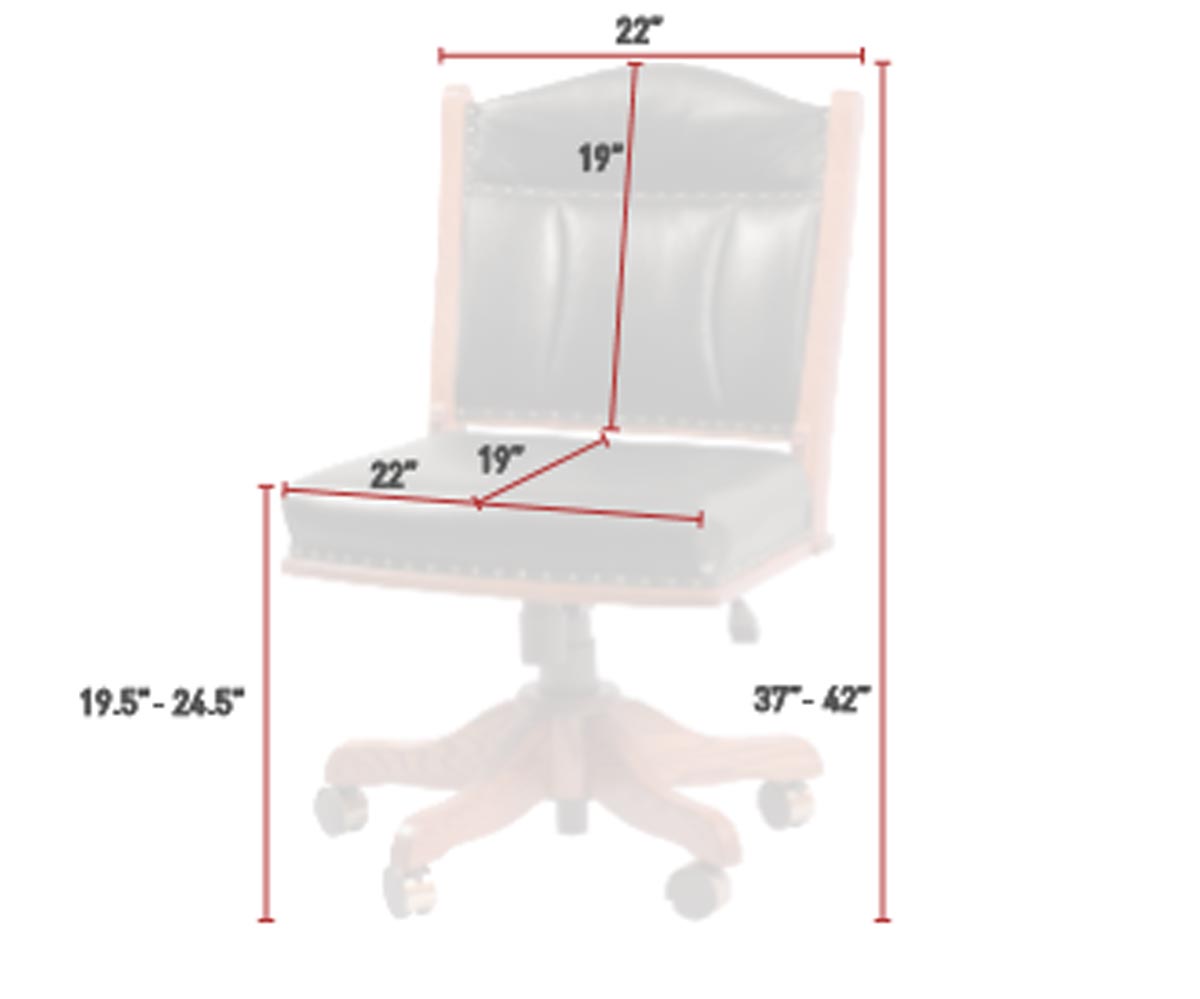 Low Back Side Desk Chair Dimensions