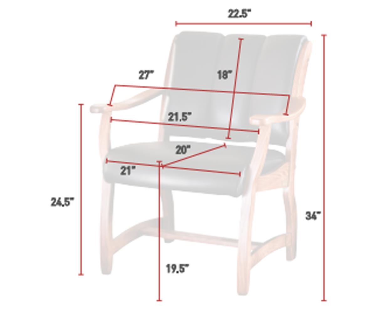Midland Client Chair Dimensions