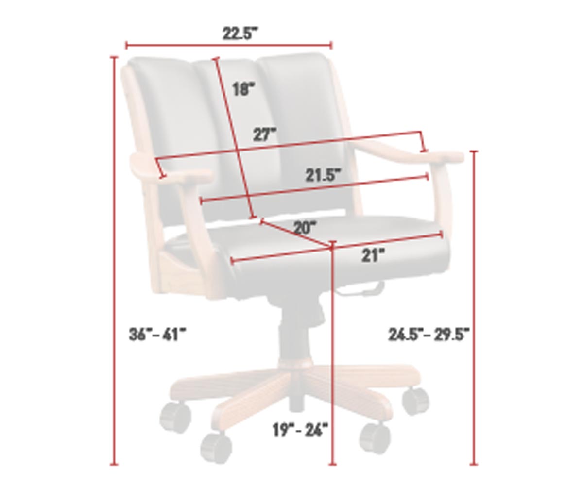 Midland Arm Desk Chair Dimensions