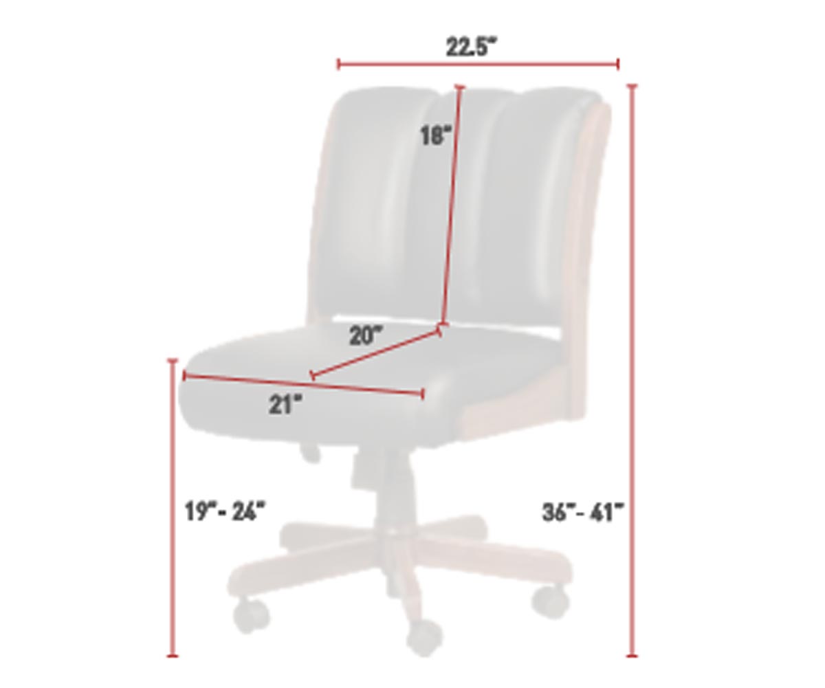 Midland Side Desk Chair Dimensions