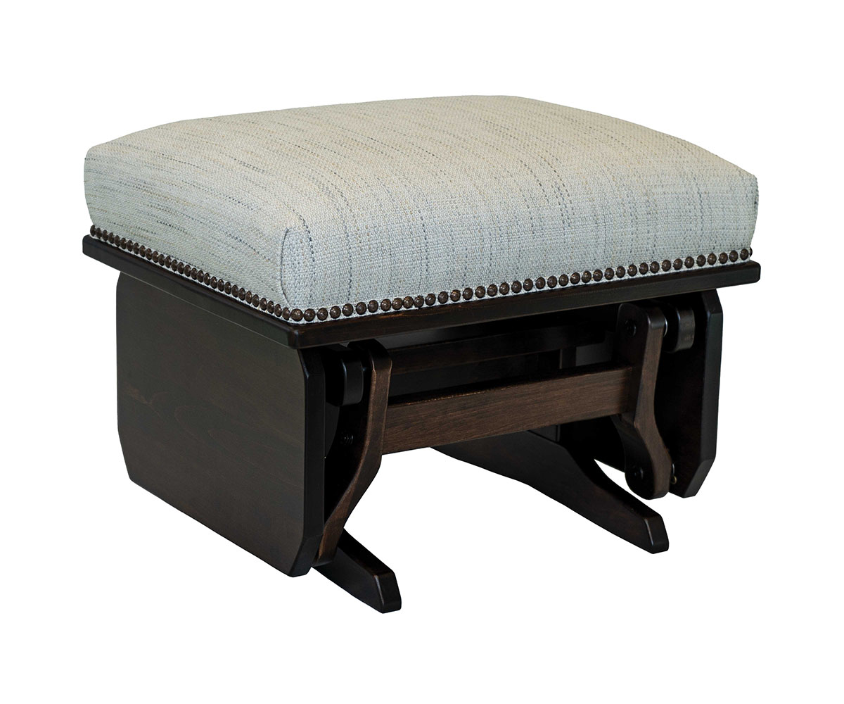 Mission Glider Ottoman with Runner Base and Solid Sides