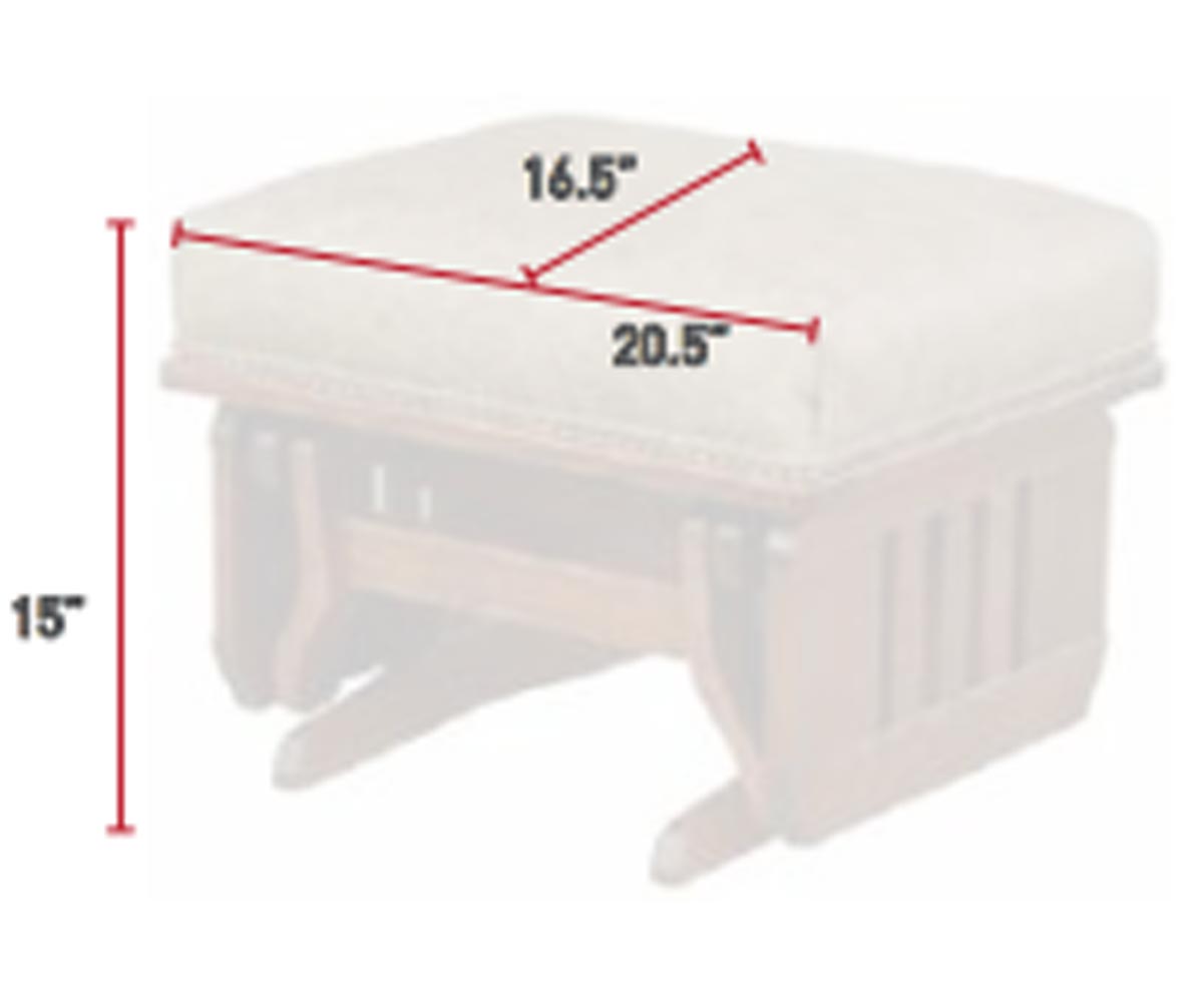 Mission Glider Ottoman with Runner Base Dimensions