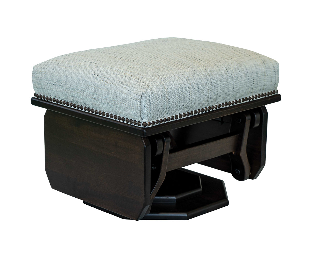 Mission Glider Ottoman with Platform Base and Solid Sides