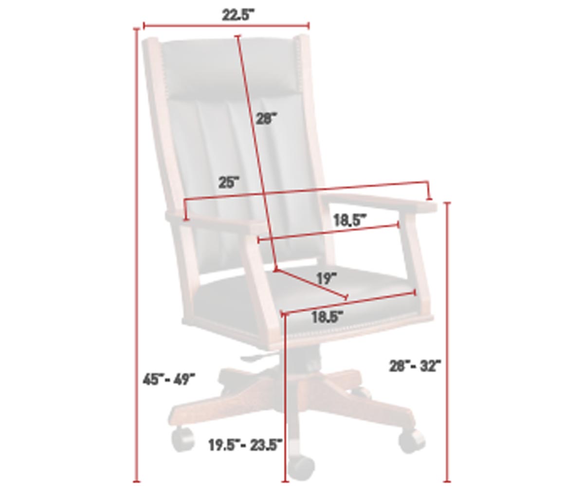 Mission Office Chair Dimensions