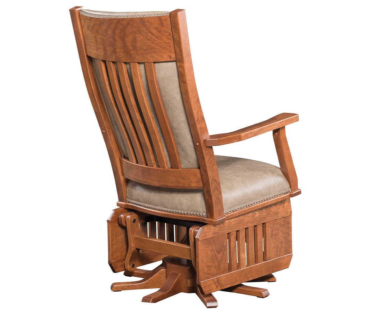 Mission Swivel Glider with 8 Leg Base and Slat Sides