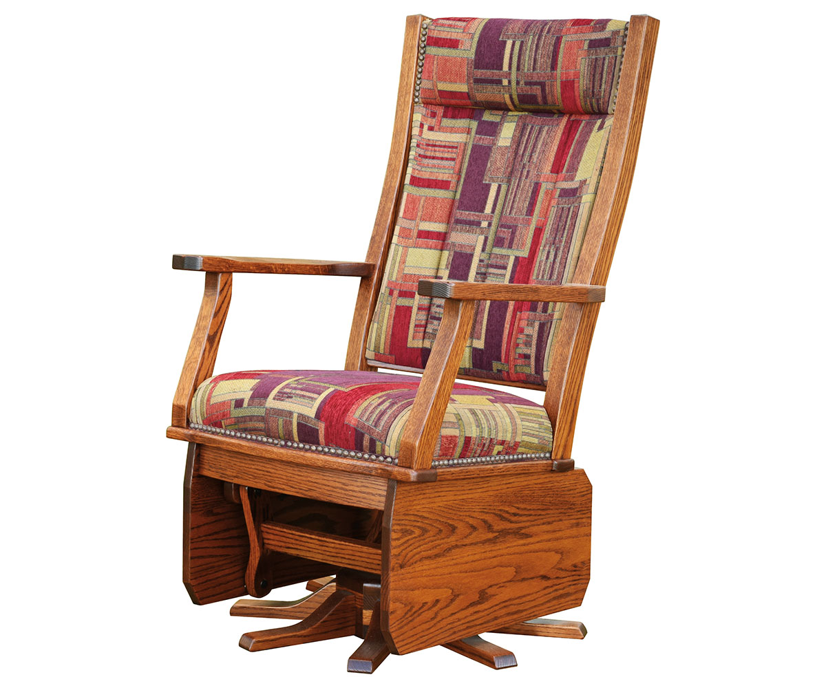Mission Swivel Glider with 8 Leg Base and Solid Sides