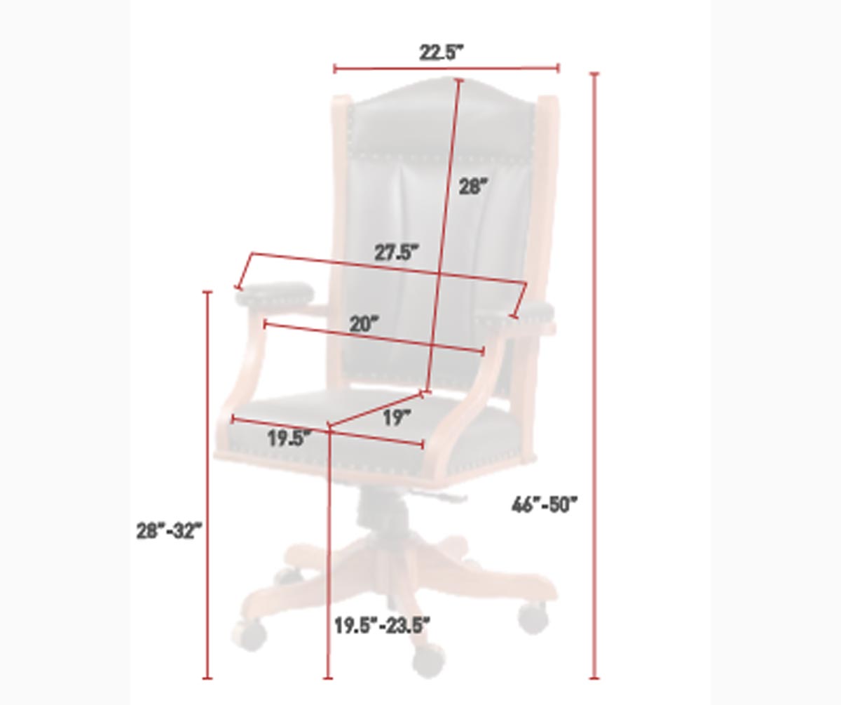 Desk Arm Chair Dimensions