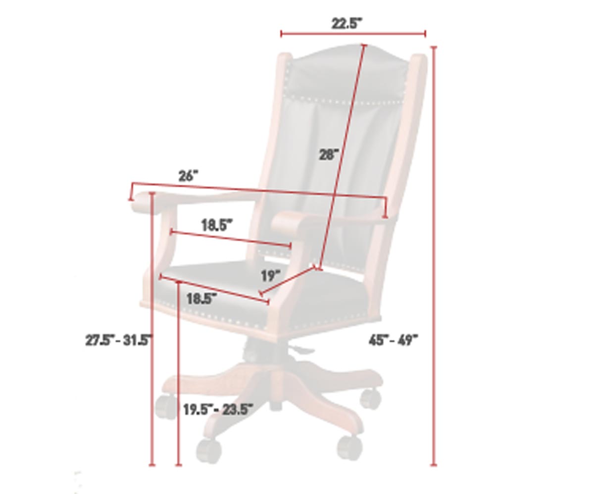 Office Arm Chair Dimensions