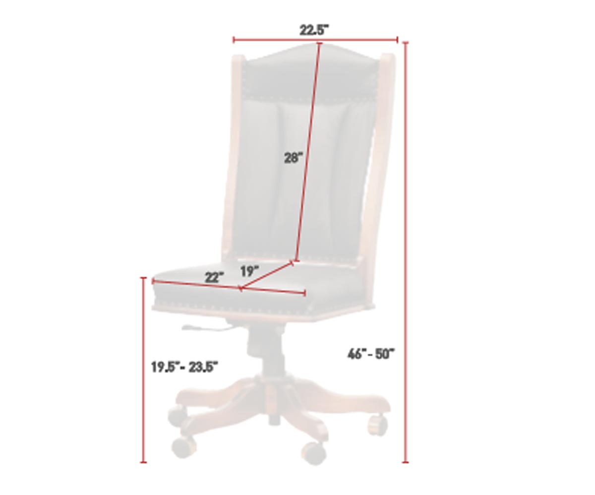 Side Desk Chair Dimensions