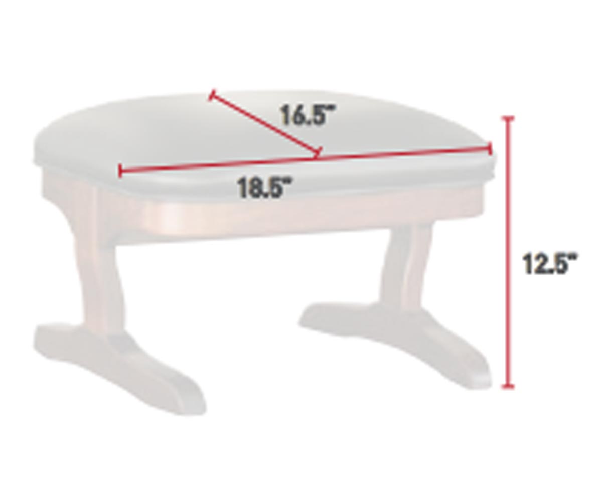 Terry Non Rocking Footstool Dimensions