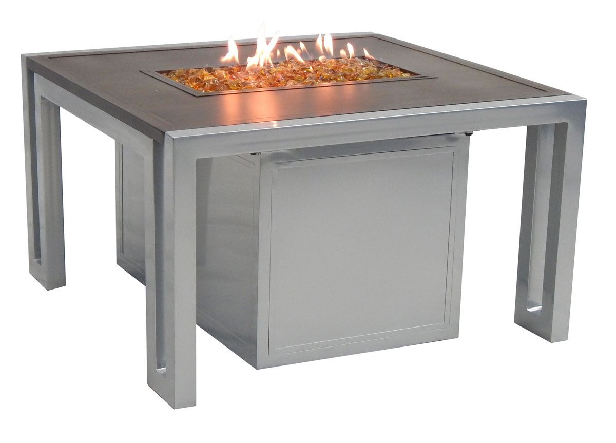 Castelle Icon 32 inch Square Coffee Table with Firepit