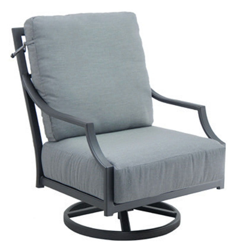 Castelle Lancaster Cushioned High Back Lounge Swivel Rocker