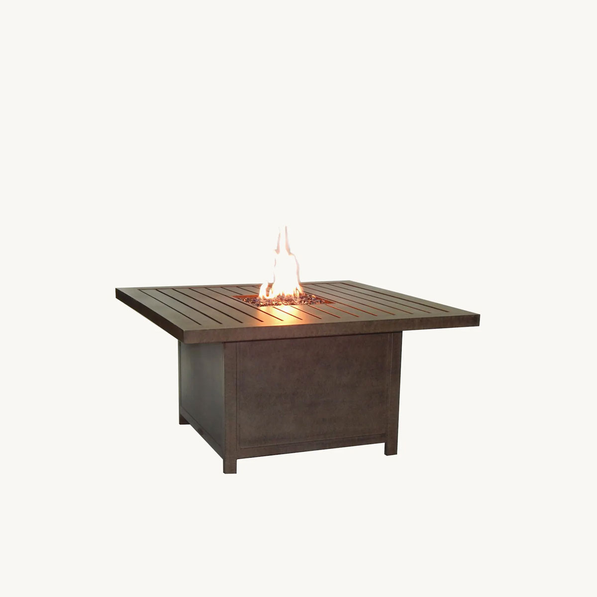 Castelle Moderna 44 inch Square Coffee Table with Firepit
