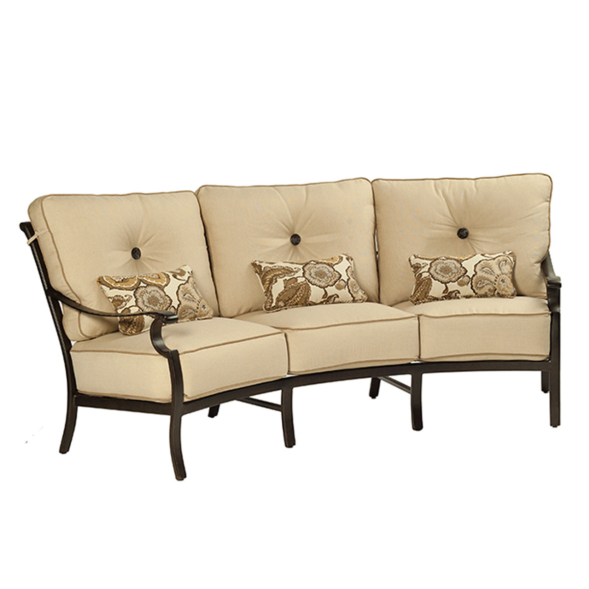 Castelle Monterey High Back Cushioned Crescent Sofa