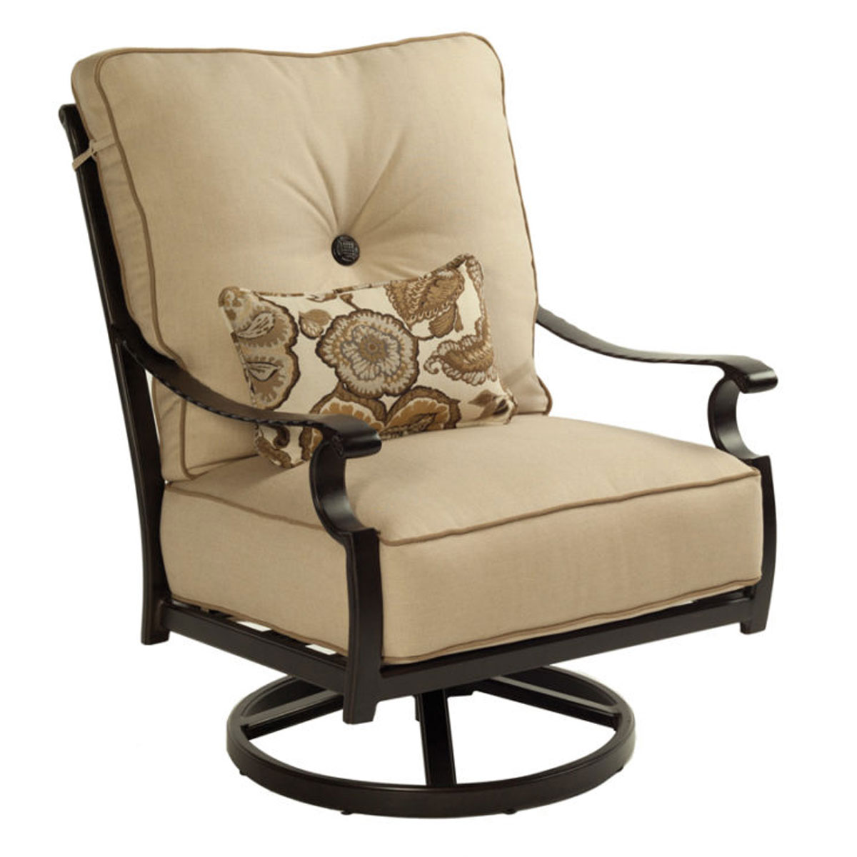 Castelle Monterey High Back Cushioned Lounge Swivel Rocker