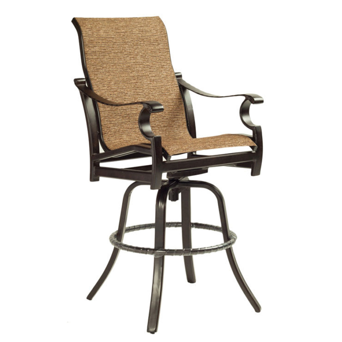 Castelle Monterey High Back Sling Swivel Bar Stool